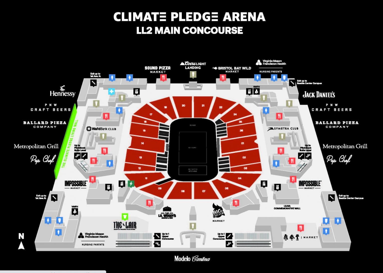 Climate Pledge Arena Kraken Seating Chart